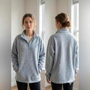 Cozy Light Blue-Gray Quarter-Zip South Dakota Sweatshirt